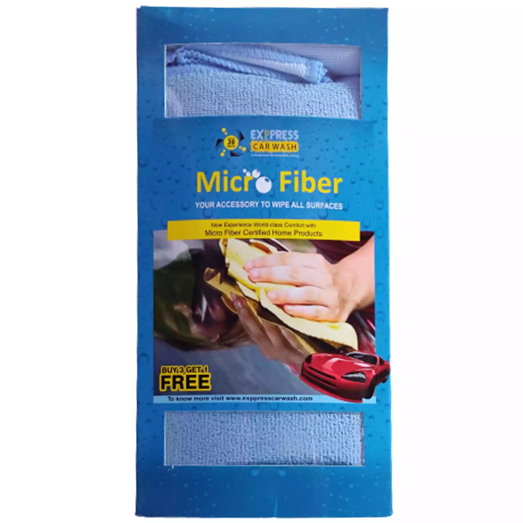 Microfiber Cloth 3+1 Packed (Pack of 2)