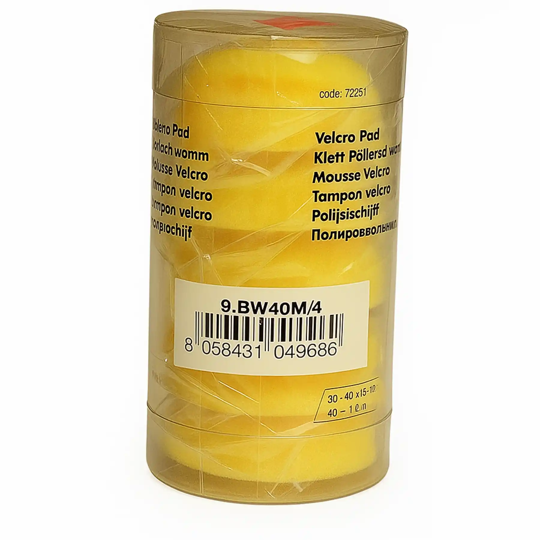 D-A Medium Wool Polishing Pad Yellow 30/45mm (9.BW40M) 4Pcs