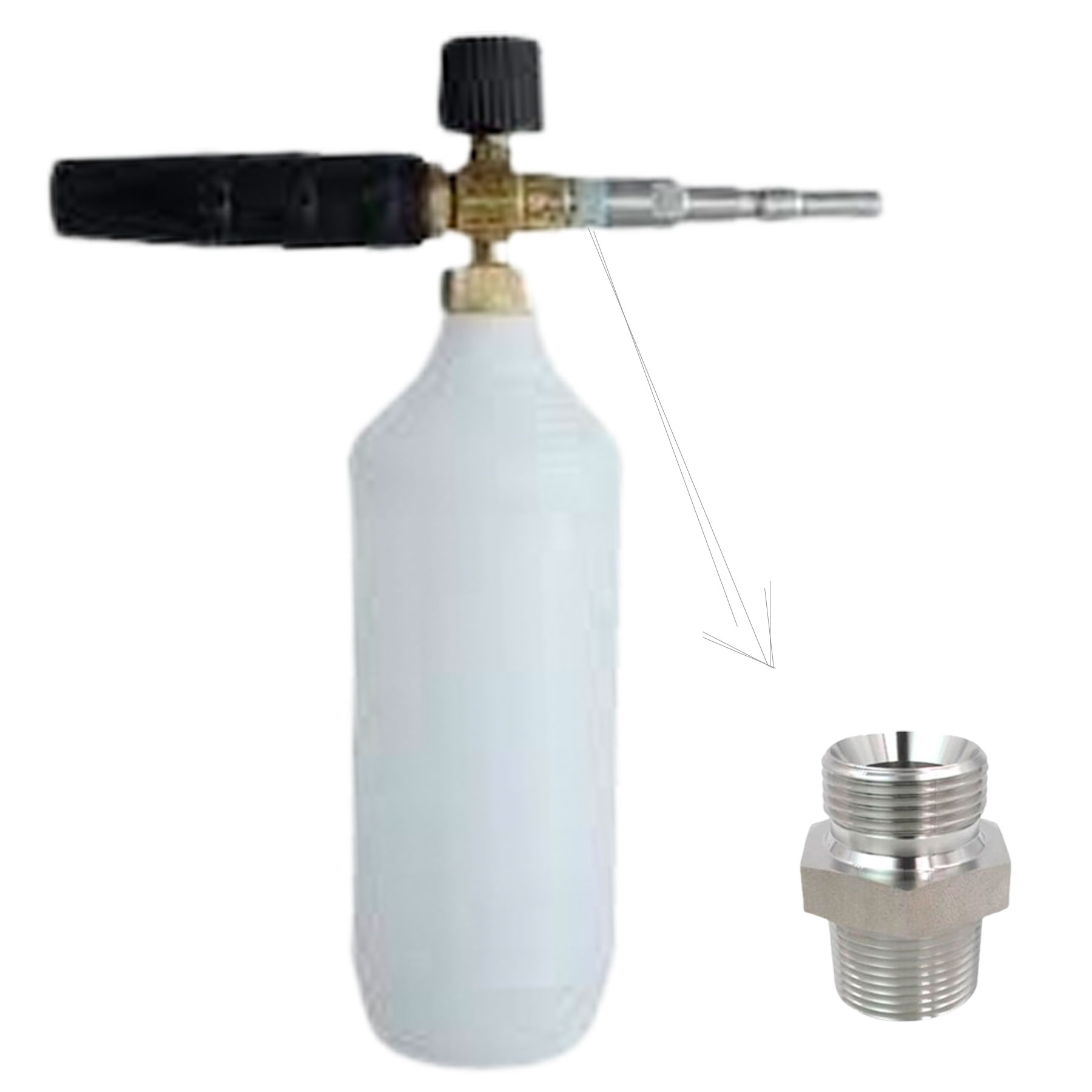 Foam Bottle With Quick Connector Adaptor